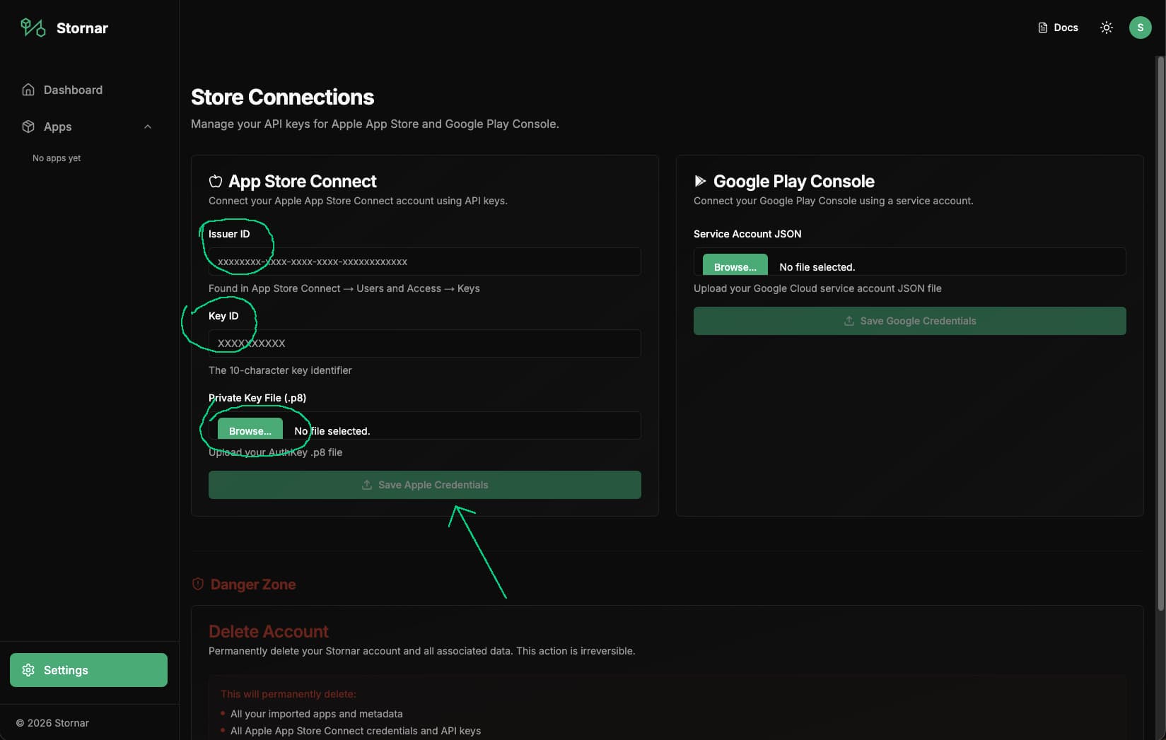 Import App Store Connect Credentials screenshot 1